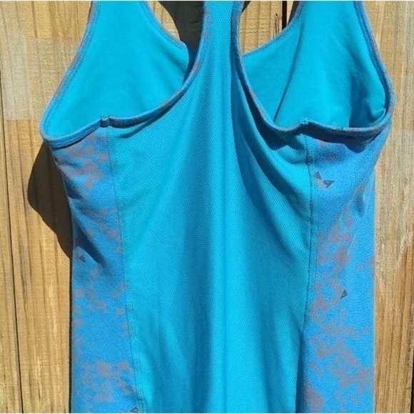 Nike Drifit Blue teal Grey racerback Med Tank top‎ - Picture 3 of 9